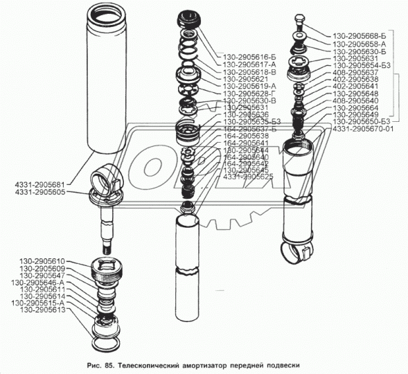 164-2905642 пружина клапана отдачи ЗИЛ